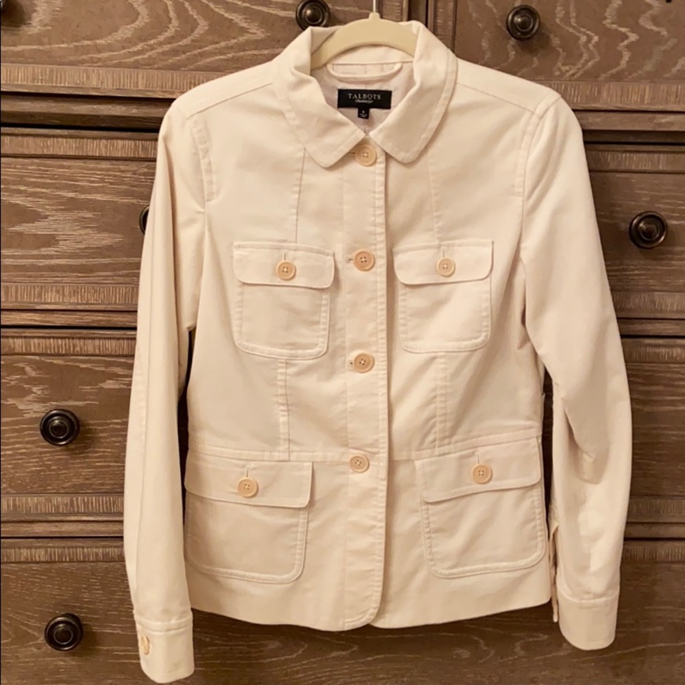 NWOT Talbots Velvet Cream Blazer —Size 6